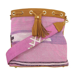Kigali Pouch Bag - Brown/Pink Kilim