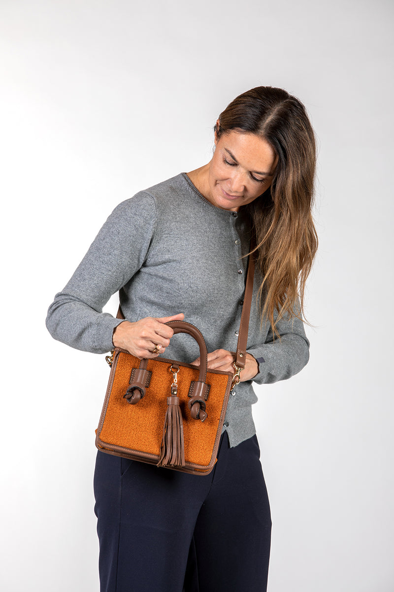 Palermo Handbag - Small - Orange/Brown