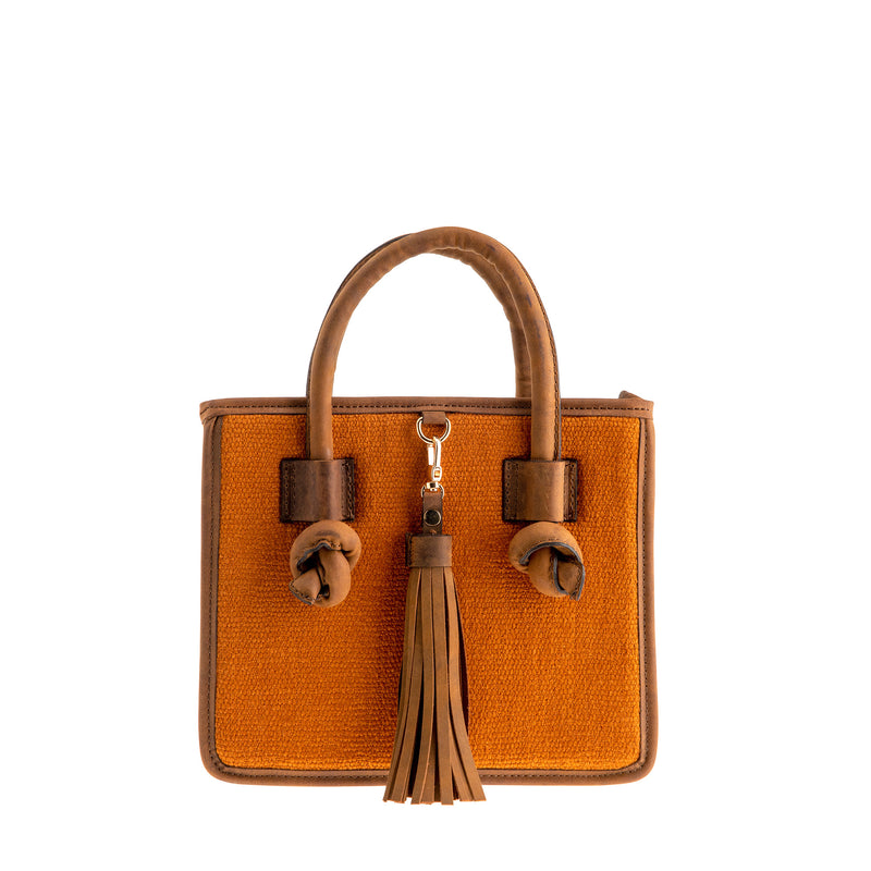 Palermo Handbag - Small - Orange/Brown Nubuk