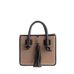 Palermo Handbag - Small - Taupe/Black