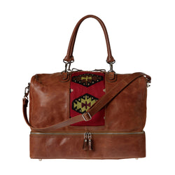 Anden Travelerbag L - Cognac Brown/Kilim