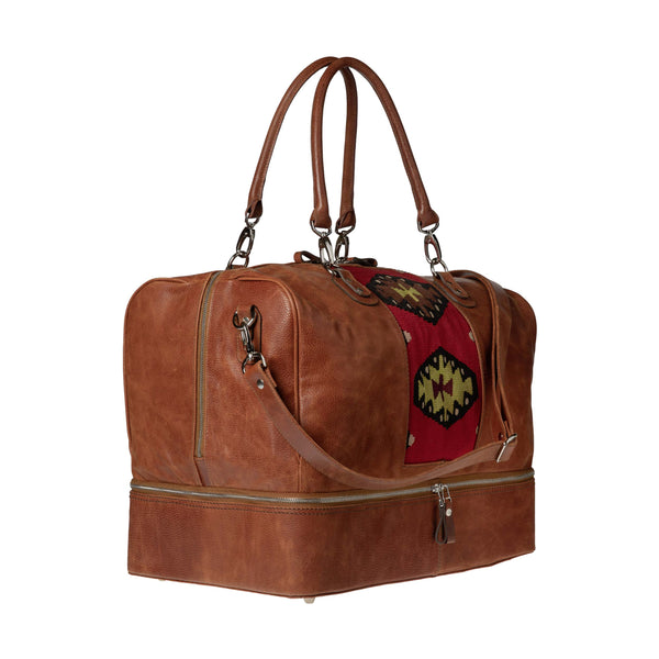 Anden Travelerbag L - Cognac Brown/Kilim